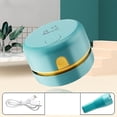 thumbnail image 1 of Desktop Debris Vacuum 3.2" x 2.4" USB Rechargeable Mini Handheld Vacuum (green), 1 of 5