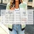 thumbnail image 3 of Lutiedan Plaid Bomber Jacket for Women Zip up Long Sleeve Cropped Jackets Fall Winter Casual Warm Outwear with Pocket S-XXL,Green, 3 of 7