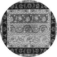 thumbnail image 1 of Ahgly Company Indoor Round Abstract Gray Contemporary Area Rugs, 4' Round, 1 of 1