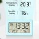 thumbnail image 4 of Reloj De Escritorio Digital, Reloj Digital De Pared Con Pantalla De Humedad Y Temperatura Con Batería De Plástico Duradero Azul Para La Familia, 4 of 7