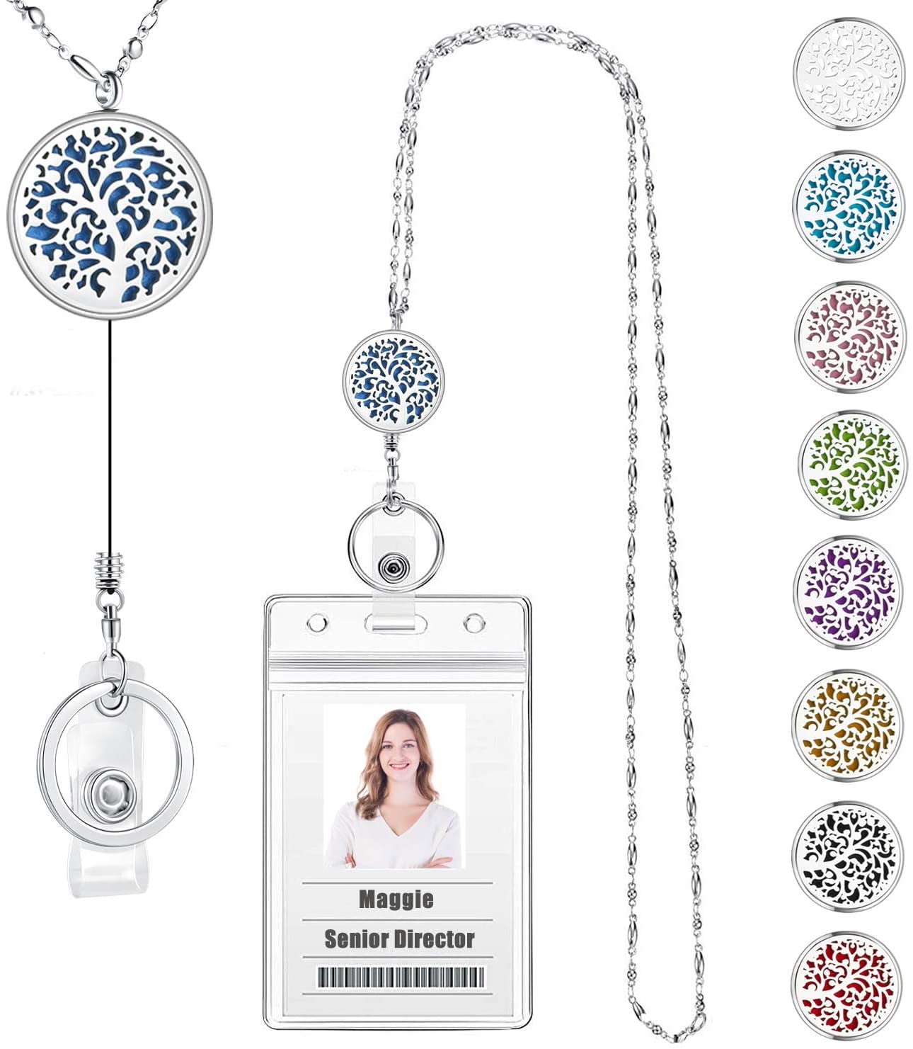 Retractable Lanyards for ID Badges, Nurses Badge Reels Retractable Cute