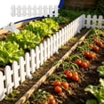 thumbnail image 4 of Plastic Garden Fence Border Edging Picket Fence With Stakes Lawn Flower Bed Divider Outdoor Garden Decor Easy Install Durable Reusable, Plant Protection Space Divider, for Garden Yard Lawn Use, 4 of 5