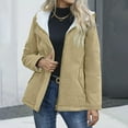 thumbnail image 3 of YueHuiYing Fall And Winter Plus Size Women's Zipper And Thick Hooded Long Sleeved Bread Jacket Coat, 3 of 8
