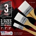 thumbnail image 2 of U.S. Art Supply 3 Pack of Variety Size Synthetic Bristle Paint, Chip and Utility Paint Brushes for Paint, Stains, Varnishes, Glues, and Gesso, 2 of 4