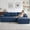 Blue, variant on 96''Sectional Couches for Living Room Modern Modular Sectional Sofa Upholstered Boneless Couch Comfy Cloud Couch with Chaise 2Pillows(Green, 96''W Left Facing Chaise)