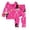 H174 Hot Pink, variant on SJLDQY Halloween Girls Pajama Sets Long Sleeve Shirts Pants 2 Piece Pj Sets Hallowmas Printed Sleepwear Comfy Loungewear Sets for Girls
