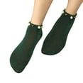 thumbnail image 2 of MSJUHEG Wool Socks,Crew Socks,Warm Socks,Ankle Socks,Fuzzy Socks,Simple Socks Breathable Broken Flower Pile Socks Simple Skin Printed Socks Green One Size, 2 of 3