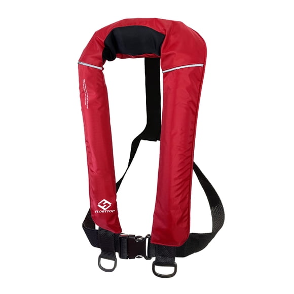 FLOATTOP USCG Coast Guard Aprroved Inflatable PFD Life jacket Vest for Adults with 33g Cylinder