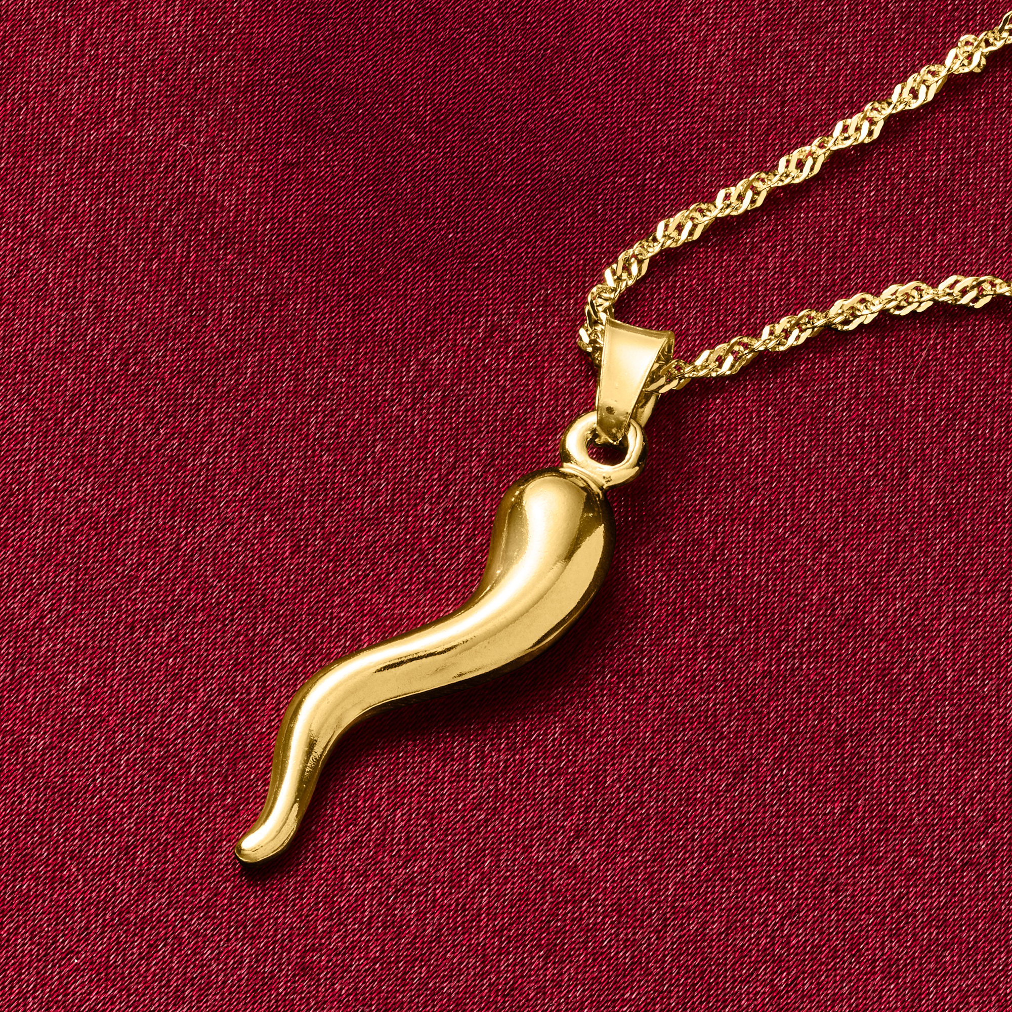 thumbnail image 4 of Ross-Simons 18kt Gold Over Sterling Italian Horn Pendant Necklace, Women's, Adult, 4 of 5