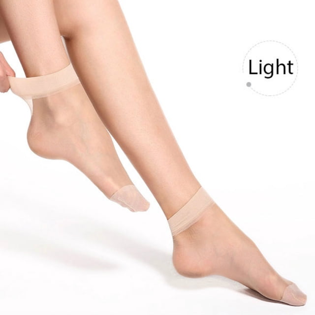 Kmbangi Bas Cheville pour Femmes Transparents Brillants Bas d'Été See trough Chaussettes