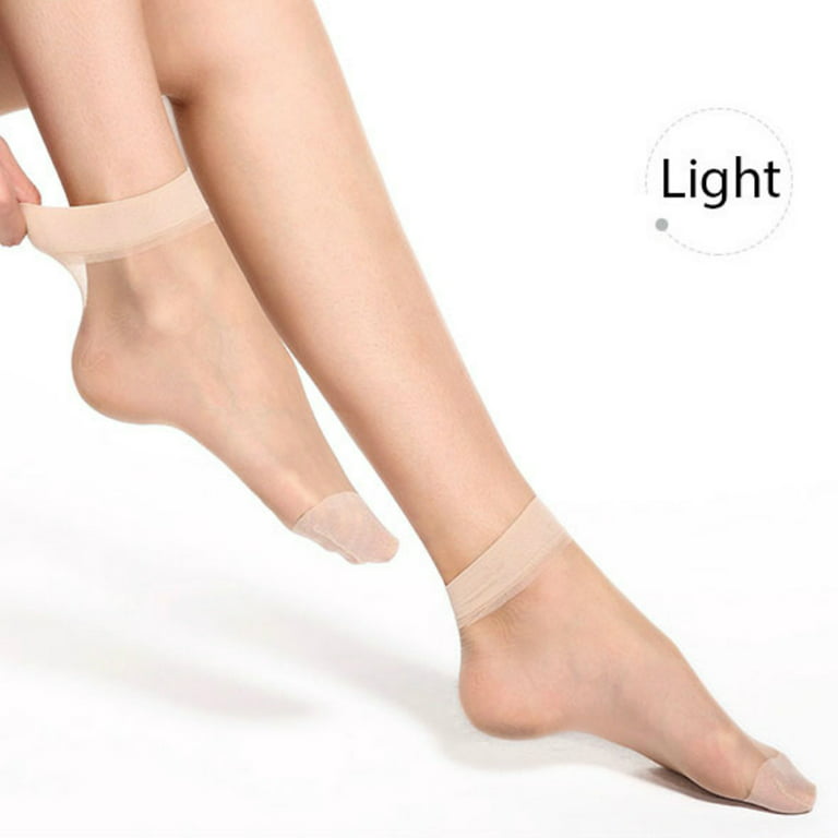Douhoow 10 Pairs Women Ankle Socks Summer Ultra-thin Mesh Socks See Through  Socks 