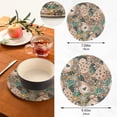 thumbnail image 2 of SKYSONIC Easter Eggs Flowers Trivet Round Hot Pads, Set of 2 Exotic Floral Pot Holder Heat Resistant Trivets Cotton Thread Weave Mats for Kitchen Counter Hot Dishes Pot Teapot Table Decor, 2 of 7