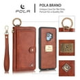 thumbnail image 2 of Galaxy S9 Wallet Detachable Case, Dteck [wrist band][14 Card Slots] Zipper Purse Phone Case Multi-functional Folio Flip PU Leather Removable Magnetic Back Cover For Samsung Galaxy S9,Brown, 2 of 10