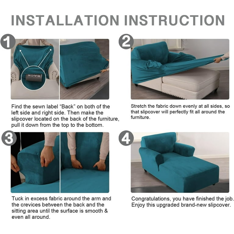 Stretch Arm Chaise Lounge Cover Slipcover Chaise Chair Slipcovers with Double Arm Soft Chaise Lounge Slipcover for Bedroom Living Room Machine Washable Color 10 Walmart