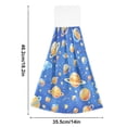 thumbnail image 2 of Dailycode Kitchen Wash Cloths with Hanging Loops Absorbent Absorbent Quick Drying Hand Towels, 2 Pack, Cartoon Planets and Shooting Stars, 2 of 7