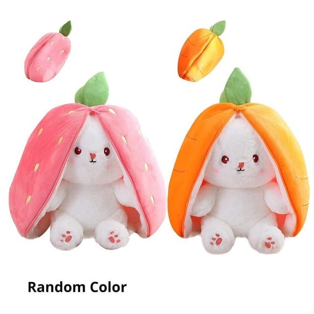 18/25/35CM lindo suave oreja larga fresa zanahoria en forma naranja rosa peluche conejito de peluche juguetes de peluche
