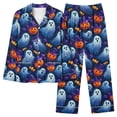 thumbnail image 2 of Fengactive Womens Halloween Pajama Set Long Sleeve Button Down Top with Pockets and Matching Lounge Pants, 2 of 7