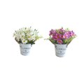thumbnail image 4 of Raindrops 2Pcs Daisy Tin Bucket Imitation Metal Flowerpot Assorted Decor Indoor Decoration 11.8x5.9x5.9in, 4 of 8