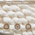 thumbnail image 4 of Aukfa 55" Oversized Chaise Corduroy Sofa Plush Chair Bed for Living Room Bedroom, 3 Pillows, Beige, 4 of 10
