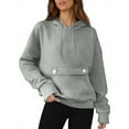thumbnail image 2 of Womens Hoodies For Women Oversized Fleece Hoodies Sweatshirts Casual Comfy Tops With Pockets Fall Fashion Outfits Cute Long Sleeve Pullover S Sweatshirt For Women, 2 of 9