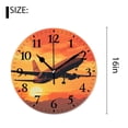 thumbnail image 2 of 16 Inch Wall Clock Battery Operated Silent Clock Decorative for Office, Kitchen, Outdoor, Living Room，Sunset Plane Sky Picture, 2 of 4