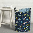 thumbnail image 5 of Funny Spaceships Laundry Basket, Laundry Hamper Waterproof Laundry Bag Clothes Hamper Laundry Bin with Handles for Bedroom, Living Room, Kids Room-#, 5 of 5