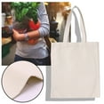 thumbnail image 4 of Techinal Personalized DIY Handbags Canvas Tote Bags Reusable Cotton Shopping Bag Beige, 4 of 8