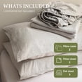 thumbnail image 3 of Simple&Opulence 100% Linen Sheet Set Solid Color-4 Pcs Washed French Bed Sheets(1 Flat Sheet,1 Fitted Sheet,2 Pillowcases)-Breathable Bedding Set (Linen, King), 3 of 9