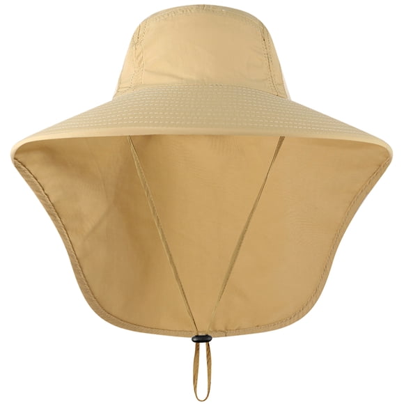 Casquette de Pêche à Grand Bord, Chapeau de Soleil avec Rabat de Nuque pour Voyage, Camping, Randonnée, Bateau