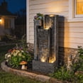 thumbnail image 2 of Outsunny Water Fountain with LED Lights, Cascading Waterfall Feature, 2 of 10