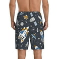 thumbnail image 4 of Lsque Space Cars Mens Sleep Pajama Shorts,Short Pajama Pants, Cotton Ultra-Soft Knit-Large, 4 of 9