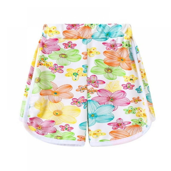 URMAGIC Girls Athletic Shorts, Girls Dolphin Shorts, Printed Qucik Dry Running Shorts for Girls 2-11 Years