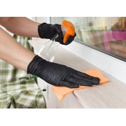 6 Mil Black Nitrile Gloves, 100 Count, Powder-Free, Latex-Free, Food Safe