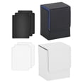 thumbnail image 2 of Caja para baraja de cartas de 2 piezas, contenedor que puede contener más de 100 tarjetas, caja de cartas de juego con funda Premium coleccionable de negro, 2 of 8