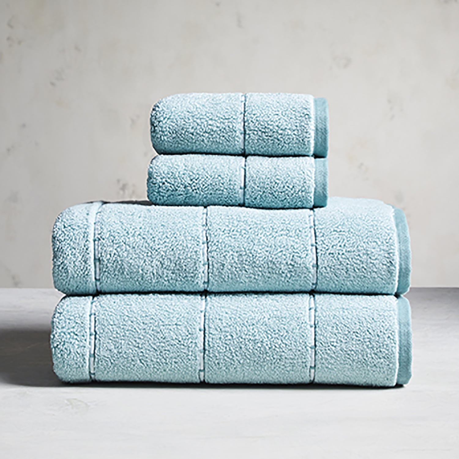 Better Homes & Gardens Caldwell Stripe 4 Piece Towel Set, Aquifer