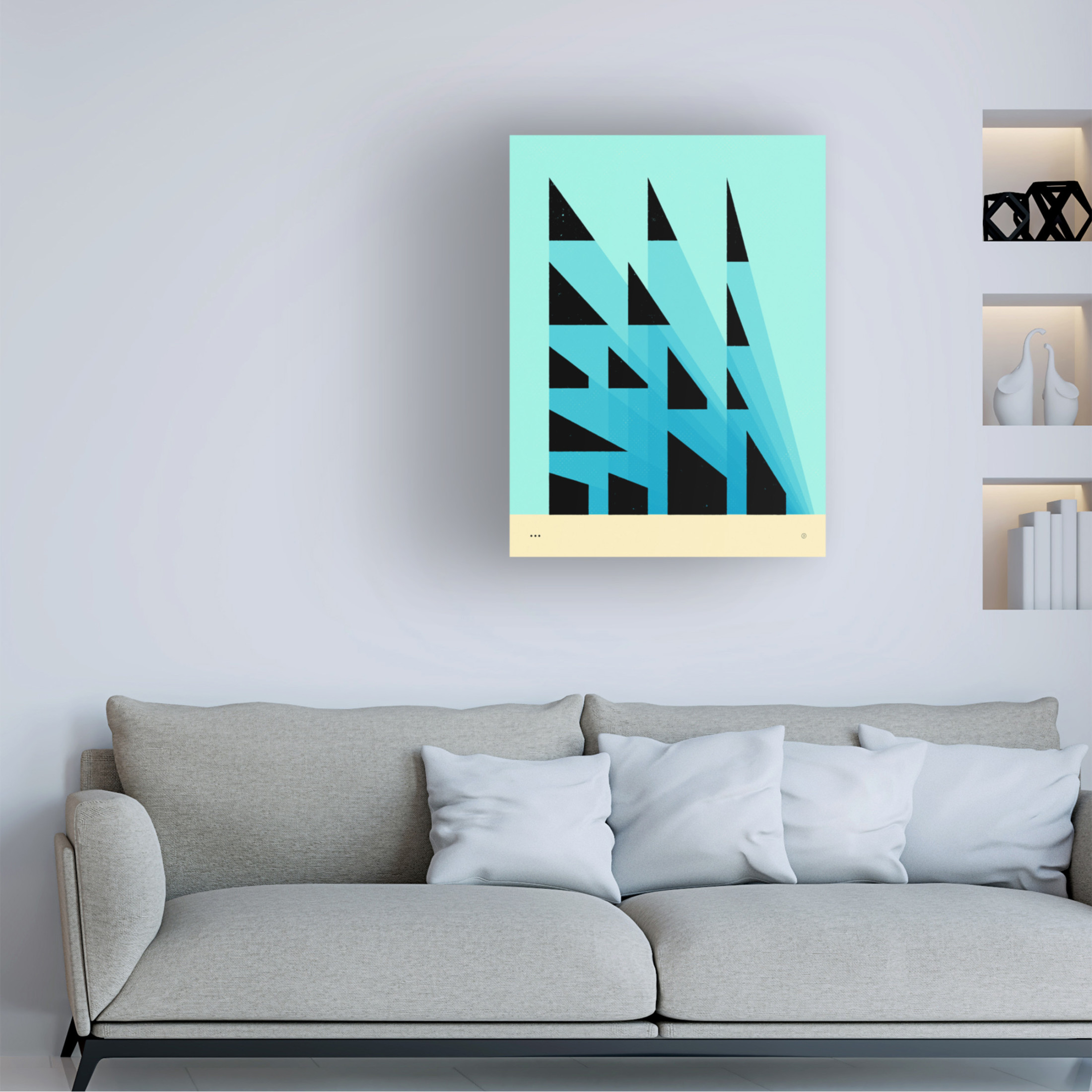 Trademark Fine Art Jazzberry Blue Perspectives 3 Canvas Wall Art