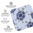 thumbnail image 4 of Kll Square Drink Coasters Set Of 4,Pu Leather Absorbent Coasters Set Decorative Coffee Cup Coasters Housewarming Gift For Home Decor-Turtle With Blue Stones, 4 of 9