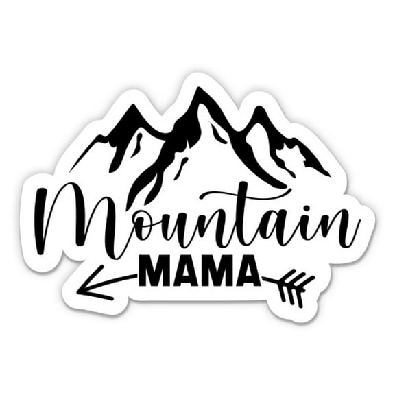 Mountain Mama - 3" Vinyl Sticker - For Car Laptop Water Bottle Phone - Waterproof Decal