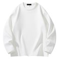 thumbnail image 1 of pstuiky camisas de manga larga para hombre, Camisas de manga larga con cuello redondo, cálidas e informales, de color liso, para hombre camisetas de hombre l, 1 of 9