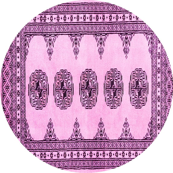 Ahgly Company Indoor Round Persian Pink Traditional Area Rugs, 5' Round