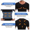 thumbnail image 3 of Gynecomastia Compression Shirts for Men Shapewear Tummy Control Body Shaper Undershirt V-Neck Workout Baselayer T-Shirt, 3 of 5