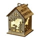 thumbnail image 1 of Conjunto de decoración navideña de casas de nieve de madera luminosas - Adornos colgantes para ventanas con iluminación LED, 1 of 1