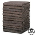 thumbnail image 2 of HomGarden 12 Pack Textile Moving Packing Blankets 54 x 72 Inches (21 lb/dz), Shipping Furniture Pads, Short Term Moves & Storage, Brown, 2 of 8