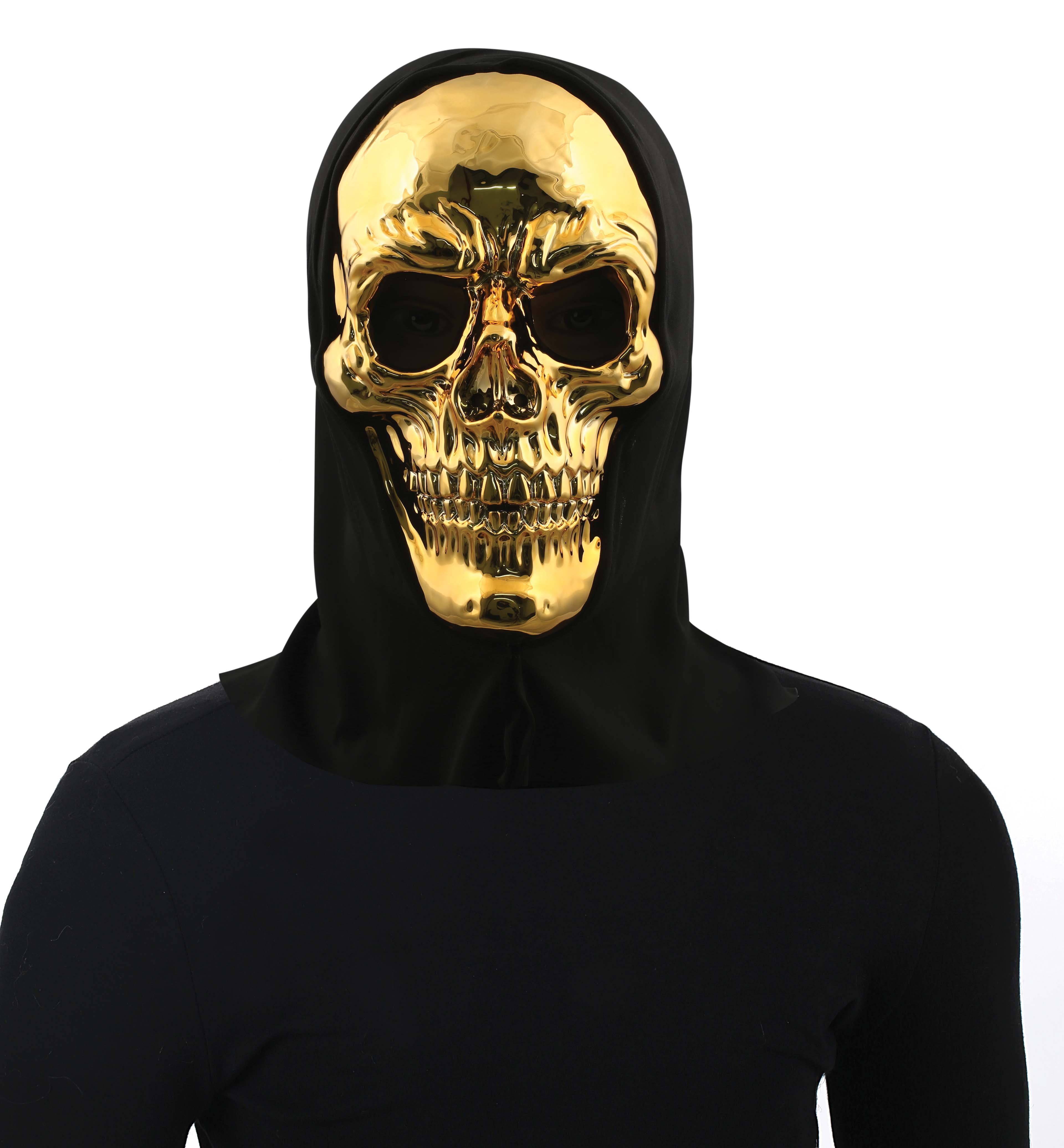 Gewaad Slim Raad eens Way To Celebrate Metallic Gold Skull Adult Halloween Mask. - Walmart.com