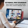 thumbnail image 3 of GOgroove USB Laptop Speaker Bar with 2 High Excursion Drivers , Clip-On & Portable Design (RED), 3 of 9