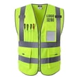 thumbnail image 2 of Chaleco reflectante de seguridad, color brillante con tiras reflectantes - Cremallera frontal, XL Shiny Green kusrkot Chaleco de seguridad para ropa de trabajo, 2 of 8