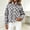 Gray, variant on Fleece Jacket Women Zip Front Polka Dot Turn-Down Collar Pocket Coat, Sizes S-L