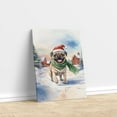 thumbnail image 3 of Hello Winter Pug Frosty Morning Walk Welcome Snowy Christmas Vertical Matte Canvas Poster Dog Lover Gifts Wall Art Home Decor - 02018, 3 of 5