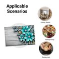 thumbnail image 5 of Joocar Floral Design Wood Texture Placemats Set Of 4 For Home Kitchen Table Decor 12x18 inch Linen Table Mats Set Of 4 For Home Kitchen Table Decor 12x18 inch, 5 of 5