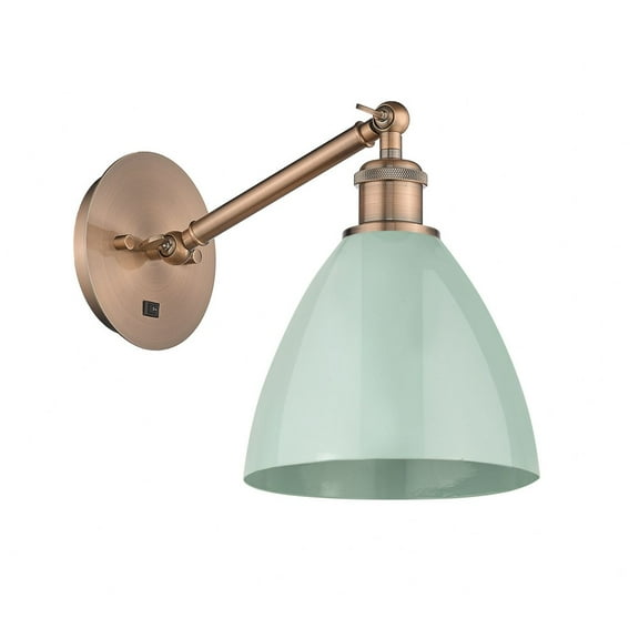 Innovations Lighting - Plymouth Dome - 1 Light Wall Sconce In Industrial